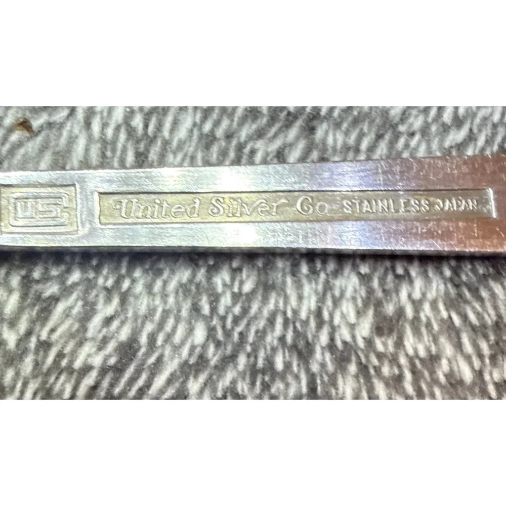 Set Of Vintage United Silver Co.‎ Stainless Oval Soup Spoons Cassandra Japan